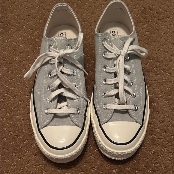 Converse Light Gray Canvas Sneakers - Picture 1 of 4